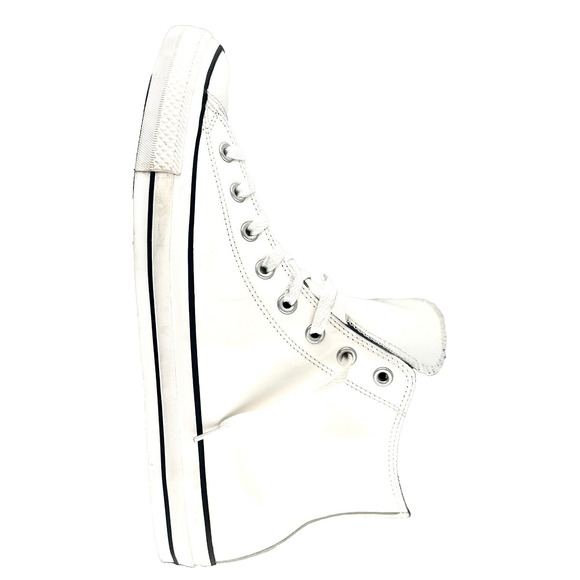 Converse Chuck Taylor Unisex White Patent Leather Sneakers Men 13 Women’s 15 - Picture 10 of 14